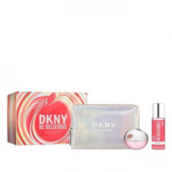 DKNY Be Delicious Fresh Blossom 100ml Edp + Bodylotion + Pouch Geschenkset