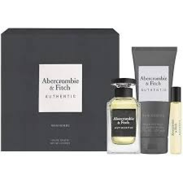 Abercrombie & Fitch Authentic Man 100ml Edt + 15ml Edt Spray + Hair & Body Wash Geschenkset