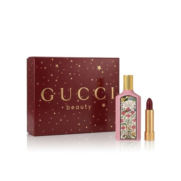 Gucci Flora Gorgeous Gardenia 100ml Edp + 1.8g Rossa Ancora Lipstick Geschenkset Gucci Flora Gorgeous Gardenia 100ml Edp + 1.8g Rossa Ancora Lipstick Geschenkset