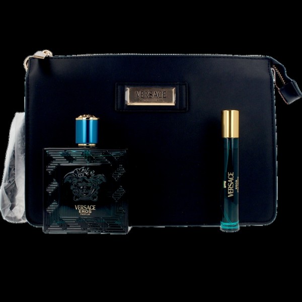 Versace Eros 100ml Parfum + 10ml Parfum Spray + Black Pouch Geschenkset