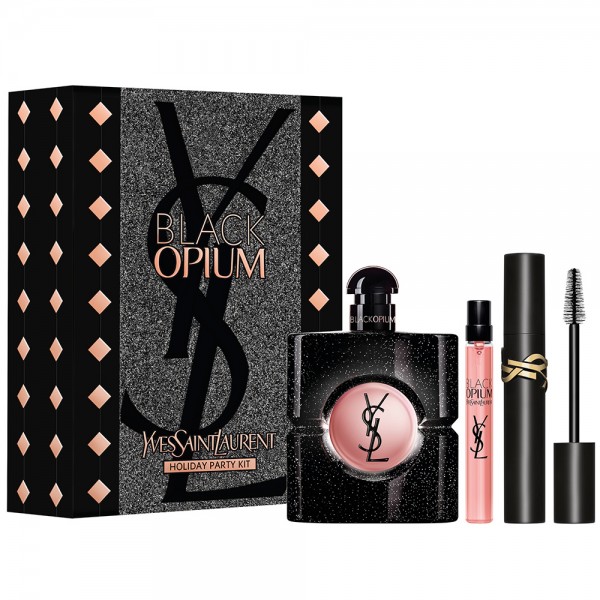 Y.S.L. Black Opium 90ml Edp + 10ml Edp Spray + Mascara Lash Clash 9ml Geschenkset